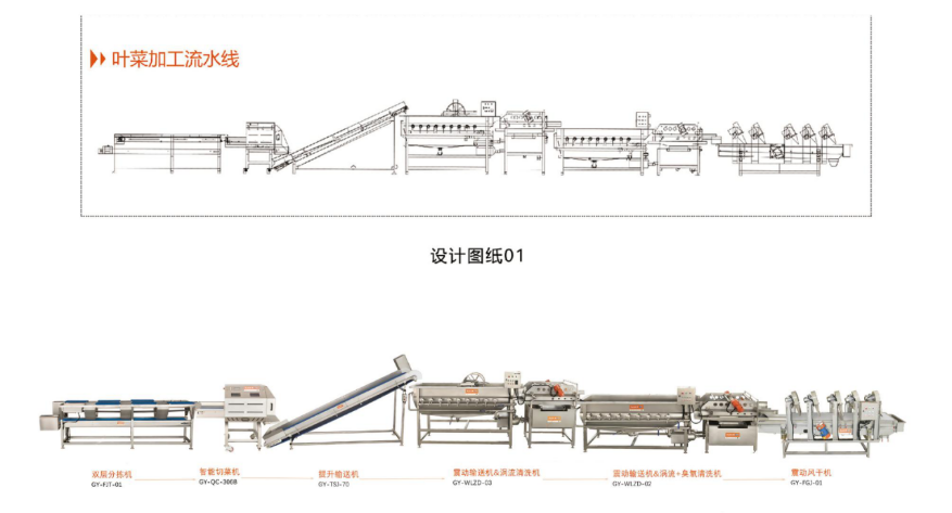 净菜半成品加工中心用的流水线