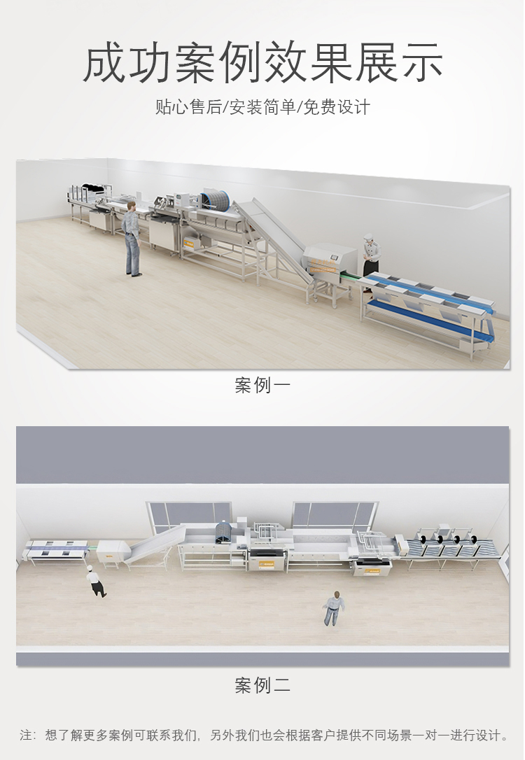 赣州中央厨房净菜加工流水线学校营养餐配送中心蔬菜加工自动化生产线(图6)